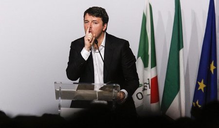 Rotes Tuch für Italiens Linke: Der ehemalige Premierminister Mat... Rotes Tuch für Italiens Linke: Der ehemalige Premierminister Mat...