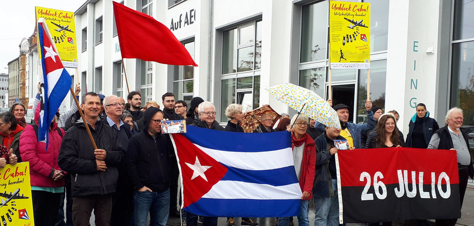 Unblock cuba - Kundgebung in Nürnberg