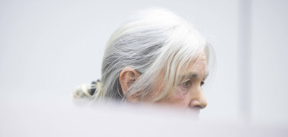 Daniela Klette ante el Tribunal Regional de Verden. Foto: Noah Wedel/IMAGO